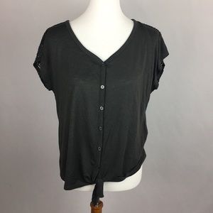 Button Down Crochet Top